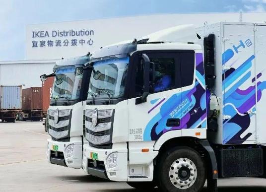 重塑協同北汽福田：宜家首批60輛氫能重卡投運！